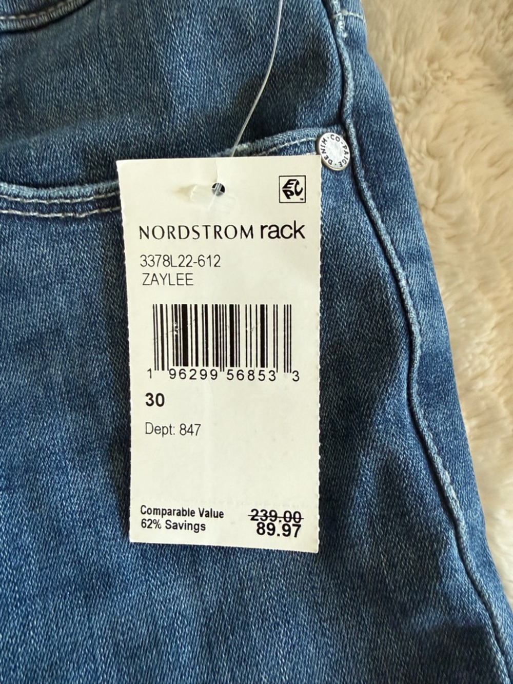PAIGE Rory Crop Flare Jeans in Deep Blue, NWT, Size 30 - Picture 3 of 5